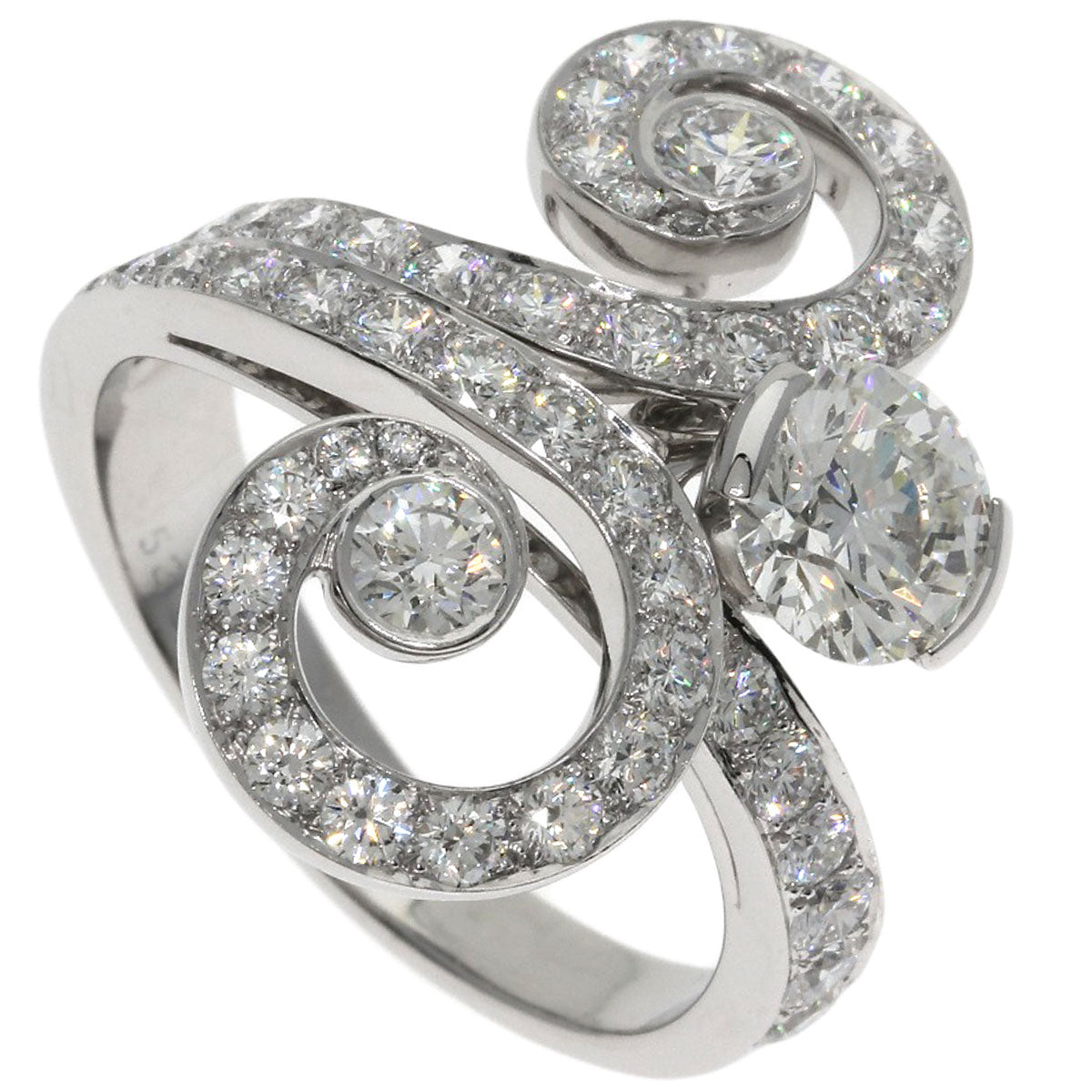 CARTIER Apsara Diamond Ring K18 White Gold Ladies [Used]
