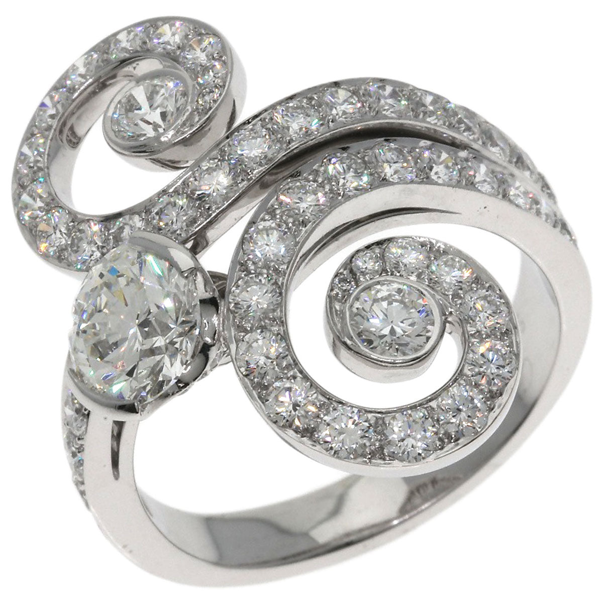 CARTIER Apsara Diamond Ring K18 White Gold Ladies [Used]