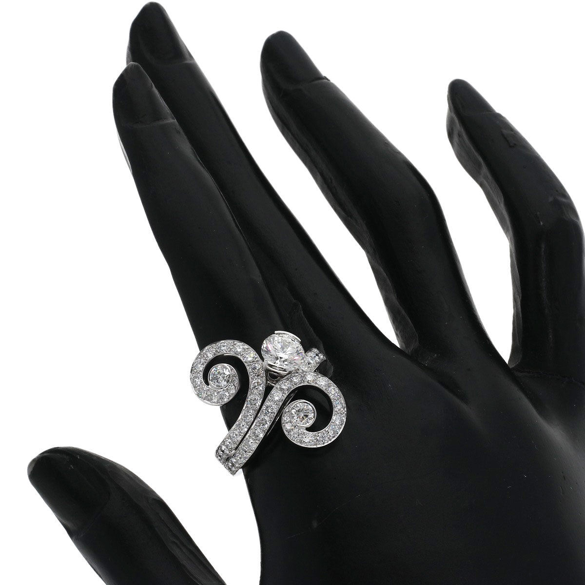 CARTIER Apsara Diamond Ring K18 White Gold Ladies [Used]