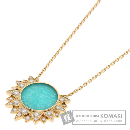 PIAGET Sunlight Amazonite Diamond Necklace K18 Yellow Gold Ladies [Used]