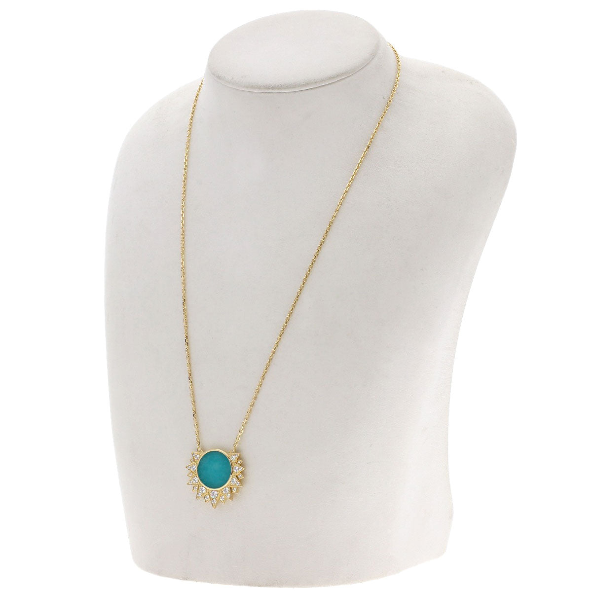 PIAGET Sunlight Amazonite Diamond Necklace K18 Yellow Gold Ladies [Used]