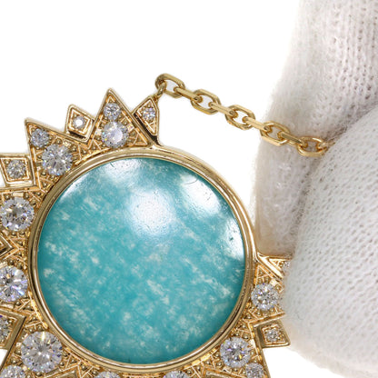 PIAGET Sunlight Amazonite Diamond Necklace K18 Yellow Gold Ladies [Used]