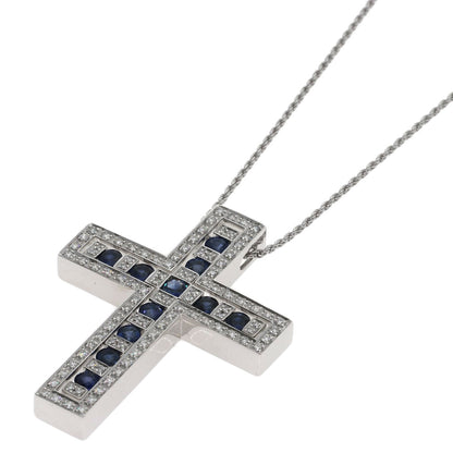 Damiani Bell Epoch Sapphire Diamond Necklace K18 White Gold Ladies [Used]