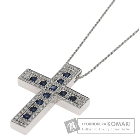 Damiani Bell Epoch Sapphire Diamond Necklace K18 White Gold Ladies [Used]