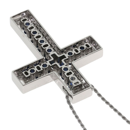 Damiani Bell Epoch Sapphire Diamond Necklace K18 White Gold Ladies [Used]