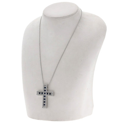Damiani Bell Epoch Sapphire Diamond Necklace K18 White Gold Ladies [Used]
