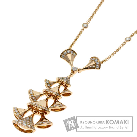 BVLGARI Diva Dream Diamond Necklace K18 Pink Gold Ladies [Used]