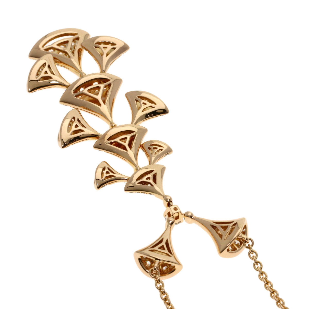 BVLGARI Diva Dream Diamond Necklace K18 Pink Gold Ladies [Used]