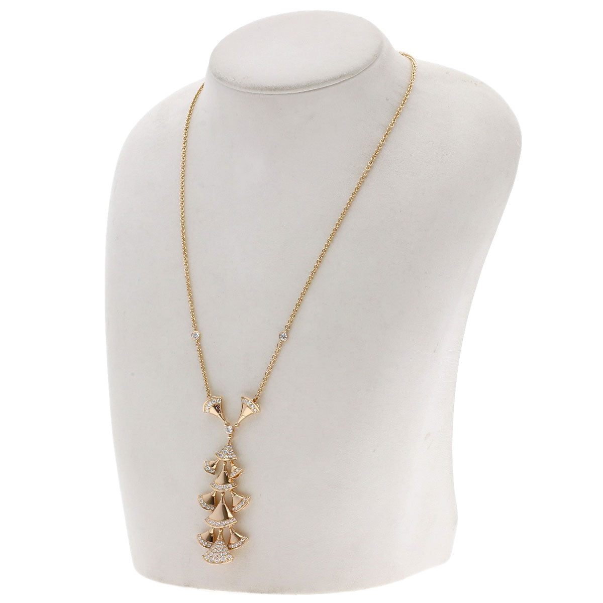 BVLGARI Diva Dream Diamond Necklace K18 Pink Gold Ladies [Used]