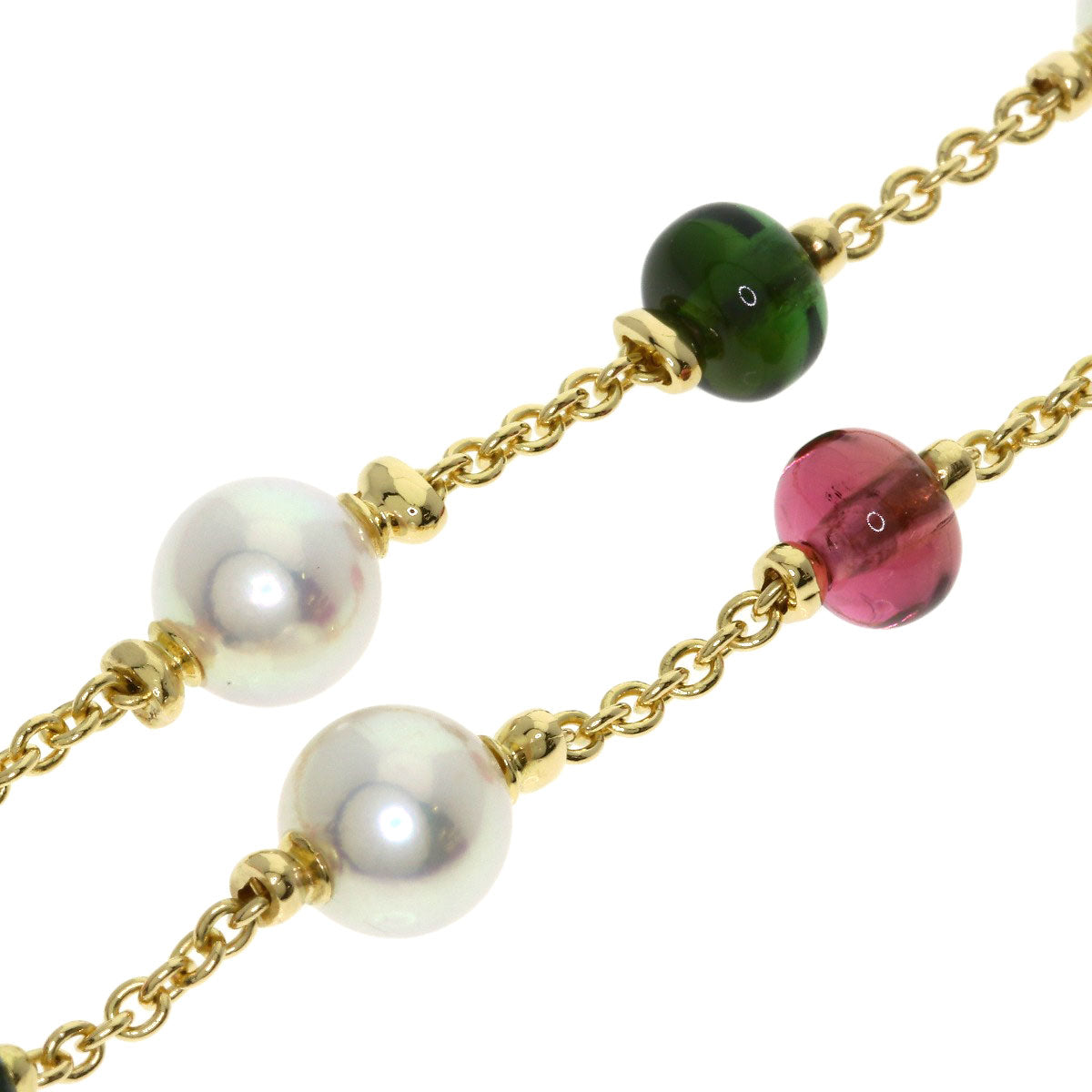 BVLGARI Allegra Pearl Pearl Multistone Necklace K18 Yellow Gold Ladies [Used]