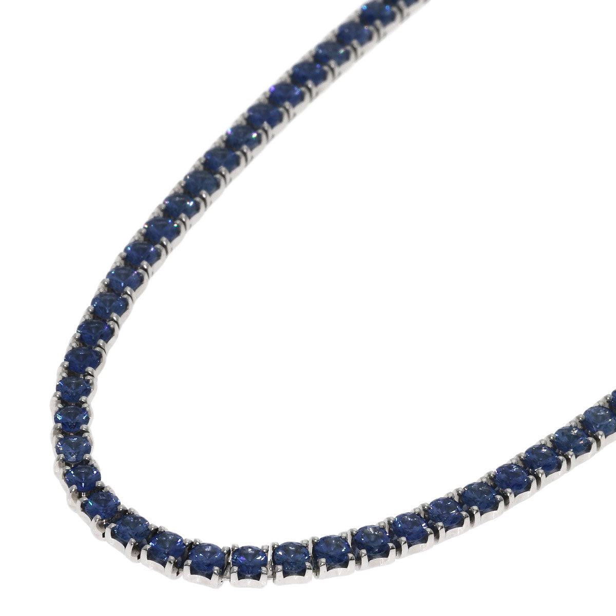 CARTIER Essential Line Sapphire Necklace K18 White Gold Ladies [Used]