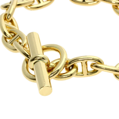 HERMES Chaine d'Ancre (17 panels) Bracelet K18 Yellow Gold Ladies [Used]