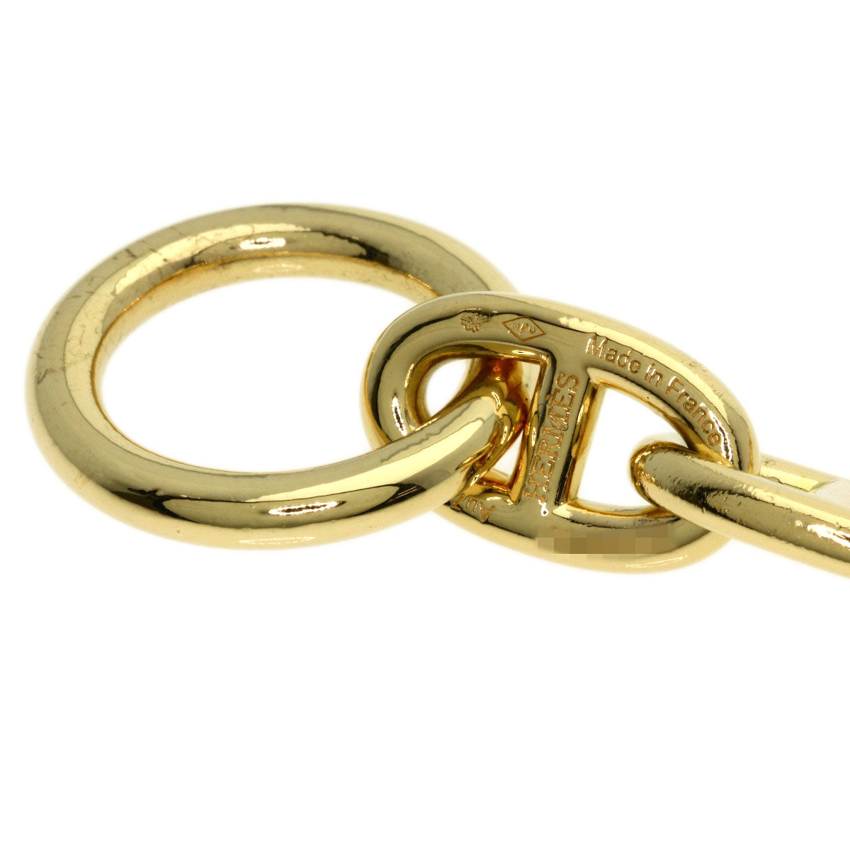 HERMES Chaine d'Ancre (17 panels) Bracelet K18 Yellow Gold Ladies [Used]