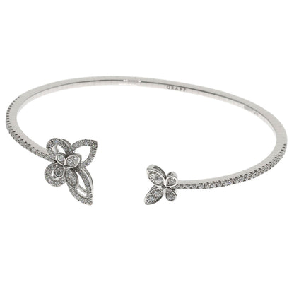 GRAFF Butterfly Silhouette Open Diamond Bangle Bracelet K18 White Gold Ladies [Used]