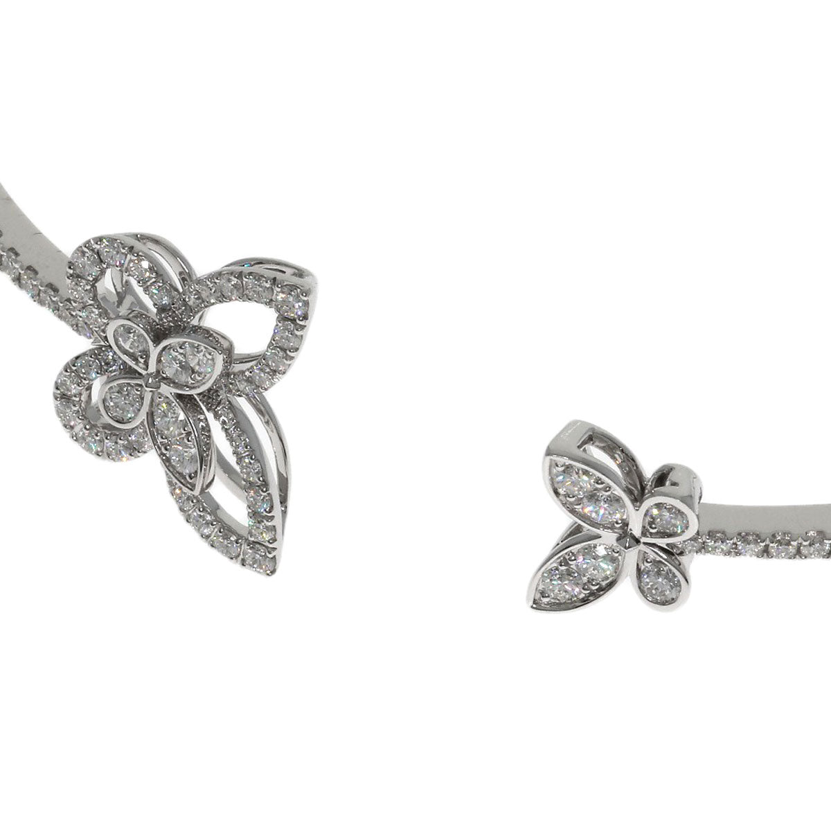 GRAFF Butterfly Silhouette Open Diamond Bangle Bracelet K18 White Gold Ladies [Used]