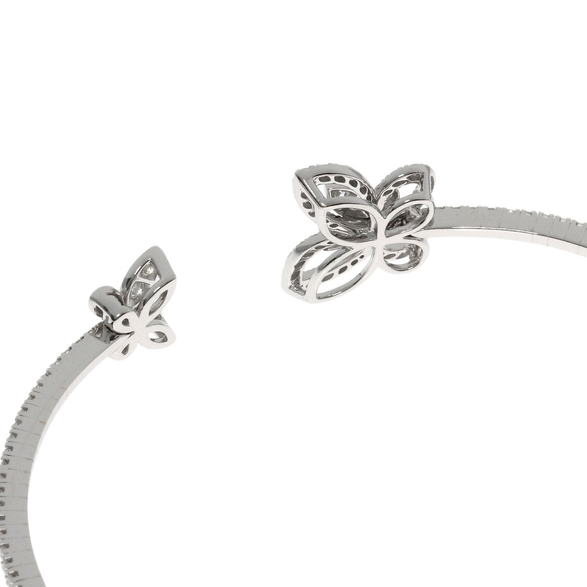 GRAFF Butterfly Silhouette Open Diamond Bangle Bracelet K18 White Gold Ladies [Used]