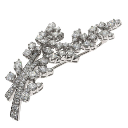 TIFFANY&Co. Leaf motif Diamond Brooch Platinum Ladies [Used]