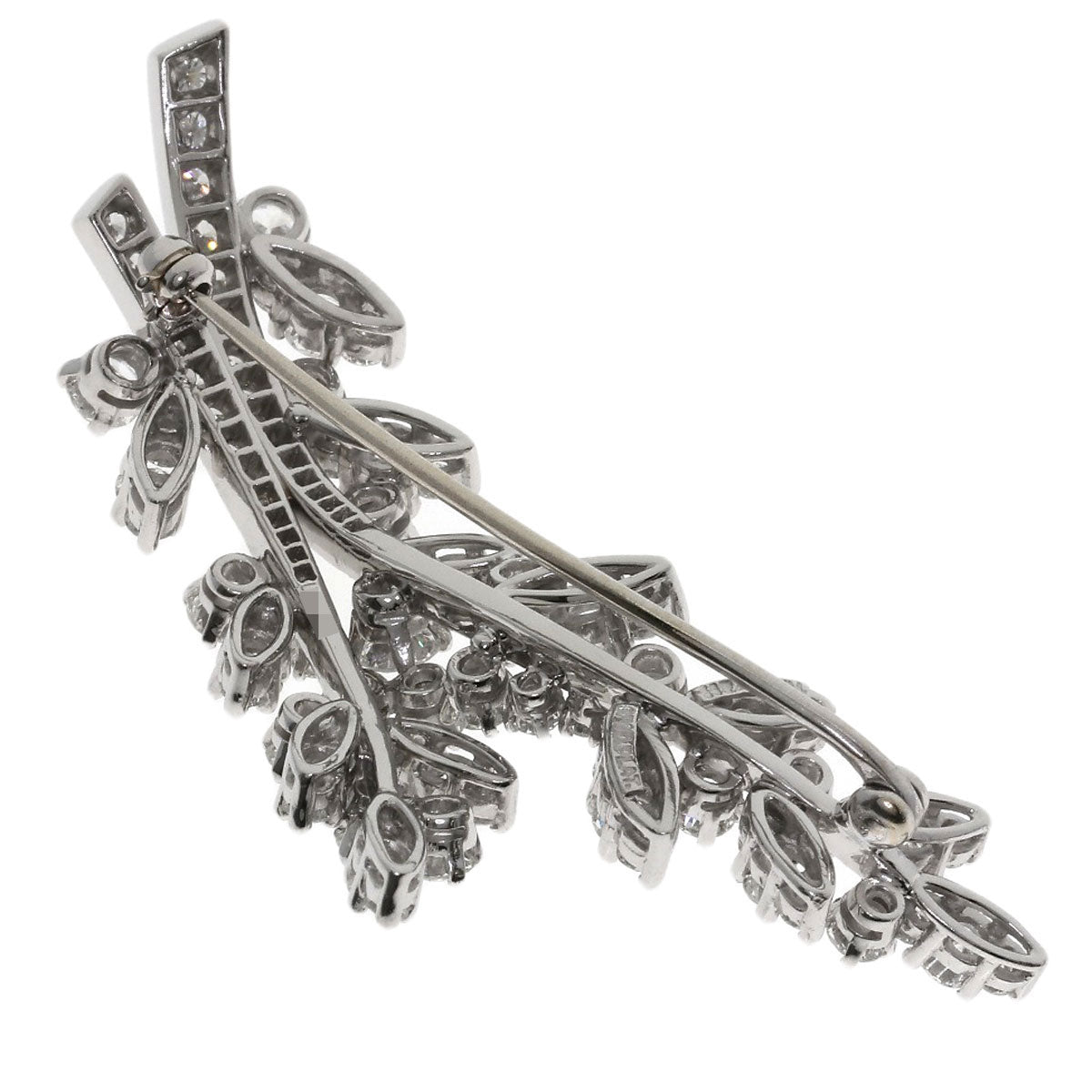 TIFFANY&Co. Leaf motif Diamond Brooch Platinum Ladies [Used]