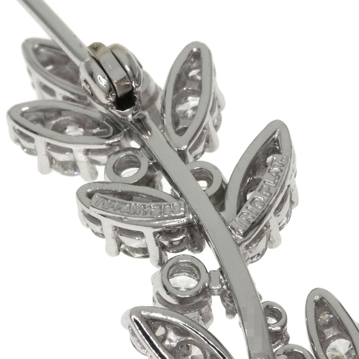 TIFFANY&Co. Leaf motif Diamond Brooch Platinum Ladies [Used]