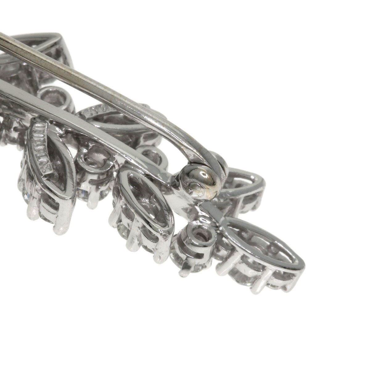 TIFFANY&Co. Leaf motif Diamond Brooch Platinum Ladies [Used]