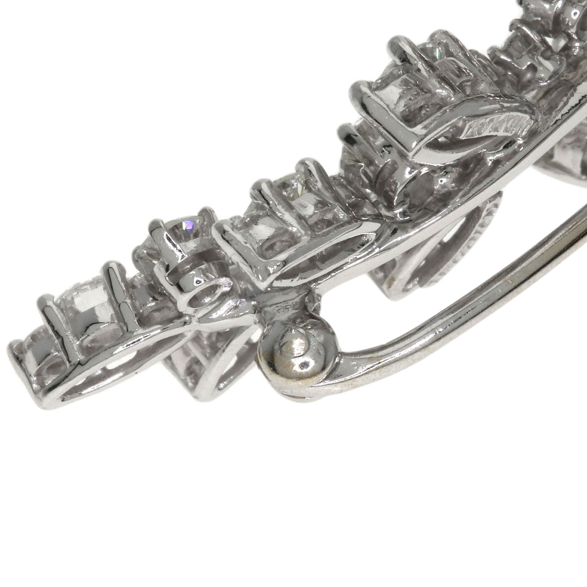 TIFFANY&Co. Leaf motif Diamond Brooch Platinum Ladies [Used]