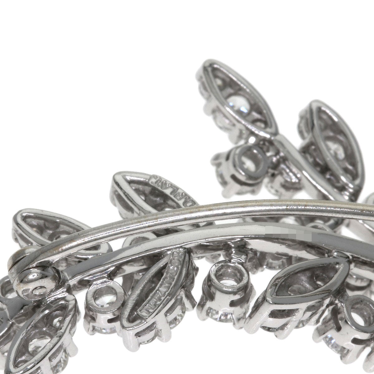 TIFFANY&Co. Leaf motif Diamond Brooch Platinum Ladies [Used]
