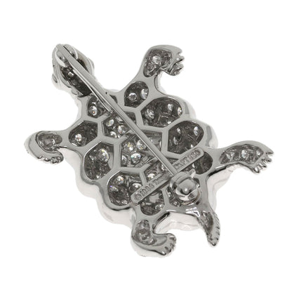 TIFFANY&Co. Turtle motif diamond sapphire Brooch Platinum PT950 Ladies [Used]