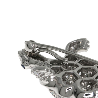 TIFFANY&Co. Turtle motif diamond sapphire Brooch Platinum PT950 Ladies [Used]
