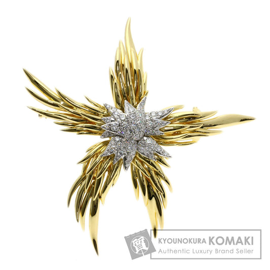 TIFFANY&Co. Jean Schlumberger Diamond Brooch K18 Yellow Gold Ladies [Used]