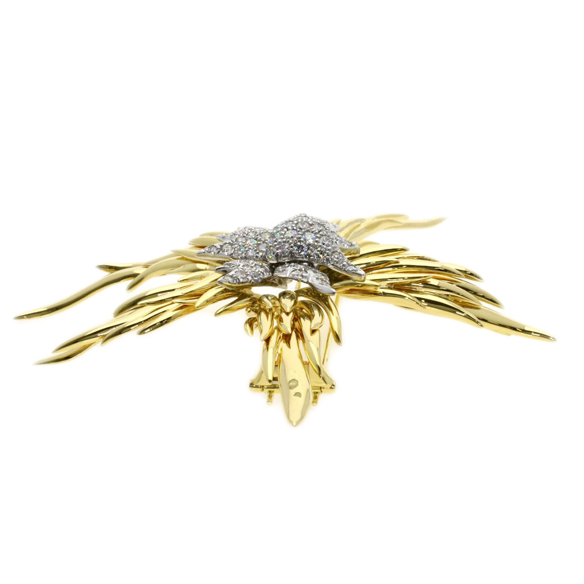 TIFFANY&Co. Jean Schlumberger Diamond Brooch K18 Yellow Gold Ladies [Used]
