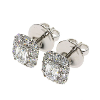 GRAFF Emerald Cut Diamond earring K18 White Gold Ladies [Used]
