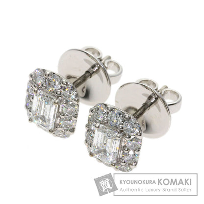 GRAFF Emerald Cut Diamond earring K18 White Gold Ladies [Used]