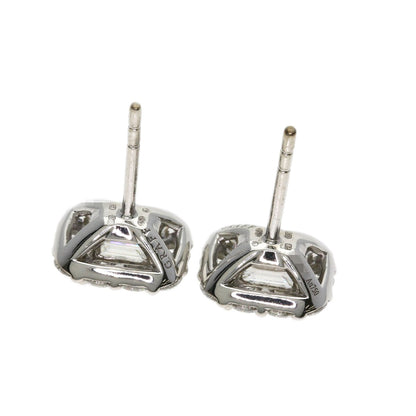 GRAFF Emerald Cut Diamond earring K18 White Gold Ladies [Used]