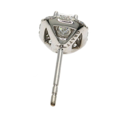 GRAFF Emerald Cut Diamond earring K18 White Gold Ladies [Used]