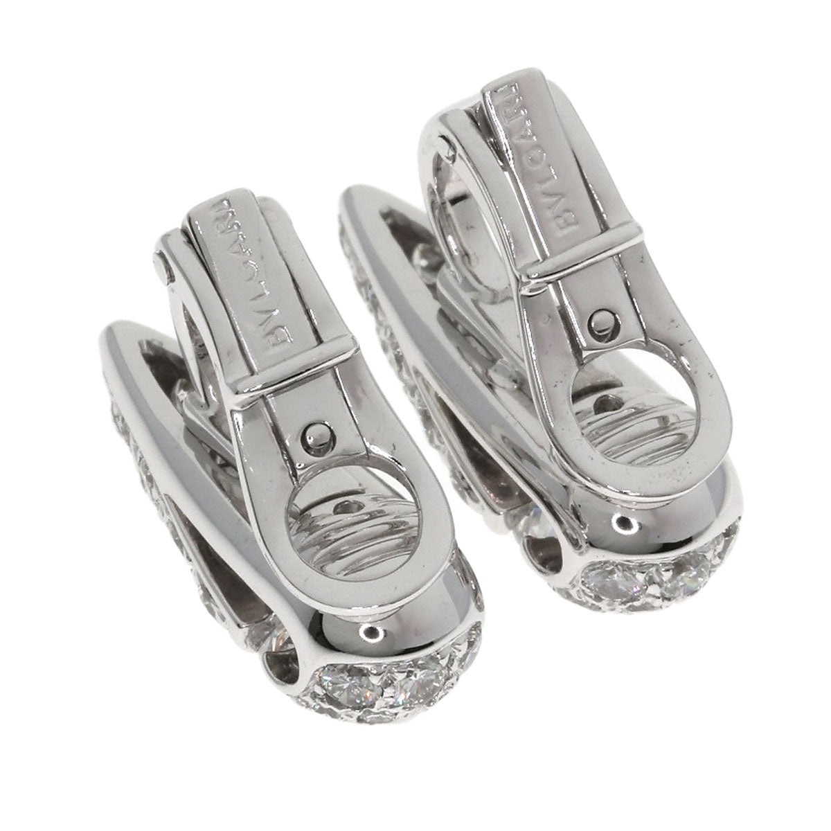 BVLGARI Diamond Earring K18 White Gold Ladies [Used]