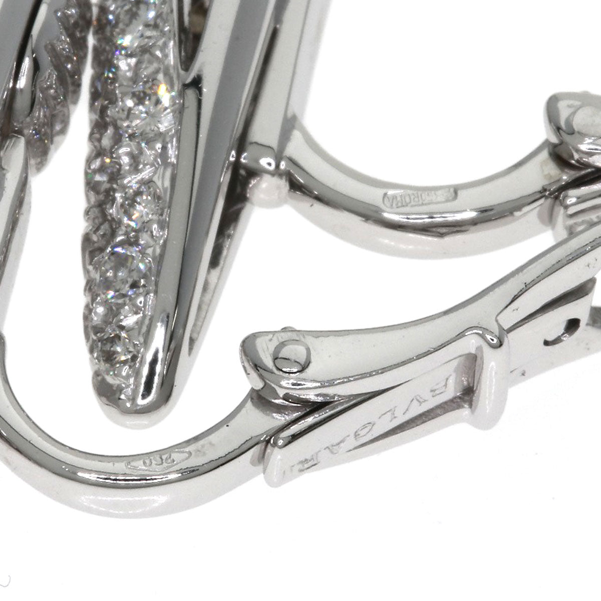 BVLGARI Diamond Earring K18 White Gold Ladies [Used]