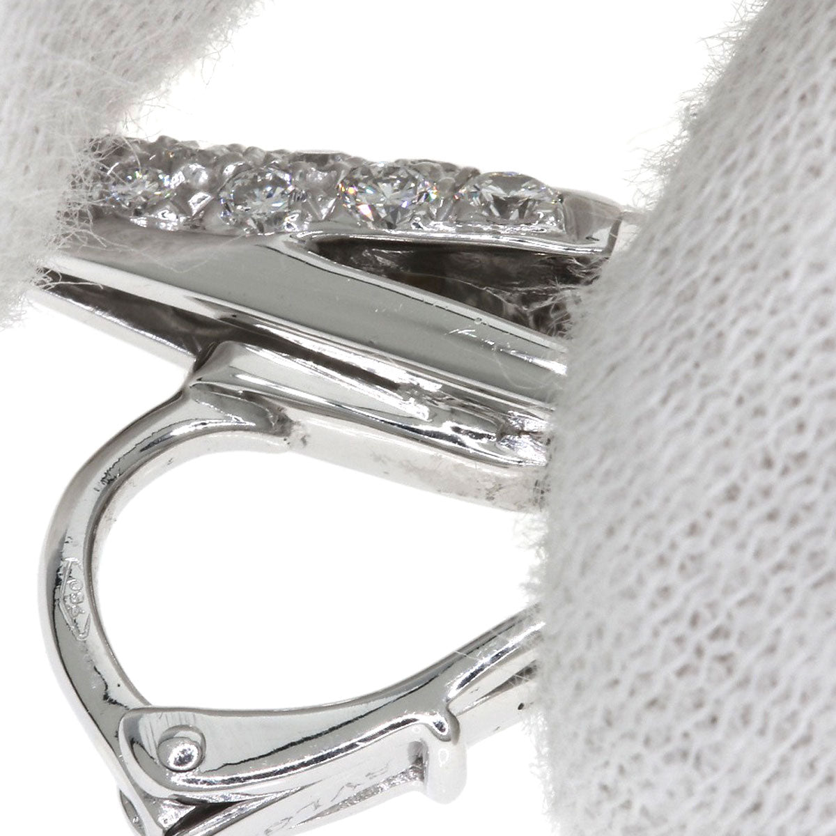 BVLGARI Diamond Earring K18 White Gold Ladies [Used]