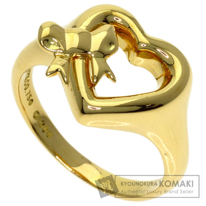 TIFFANY&Co. Ribbon heart Ring K18 Yellow Gold Ladies [Used]