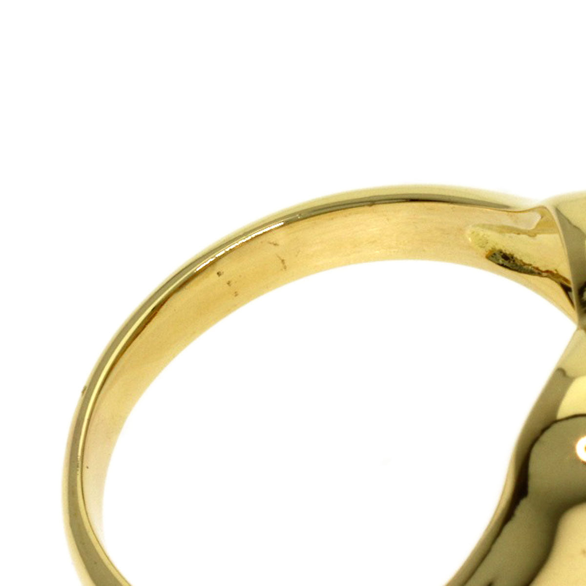 TIFFANY&Co. Ribbon heart Ring K18 Yellow Gold Ladies [Used]