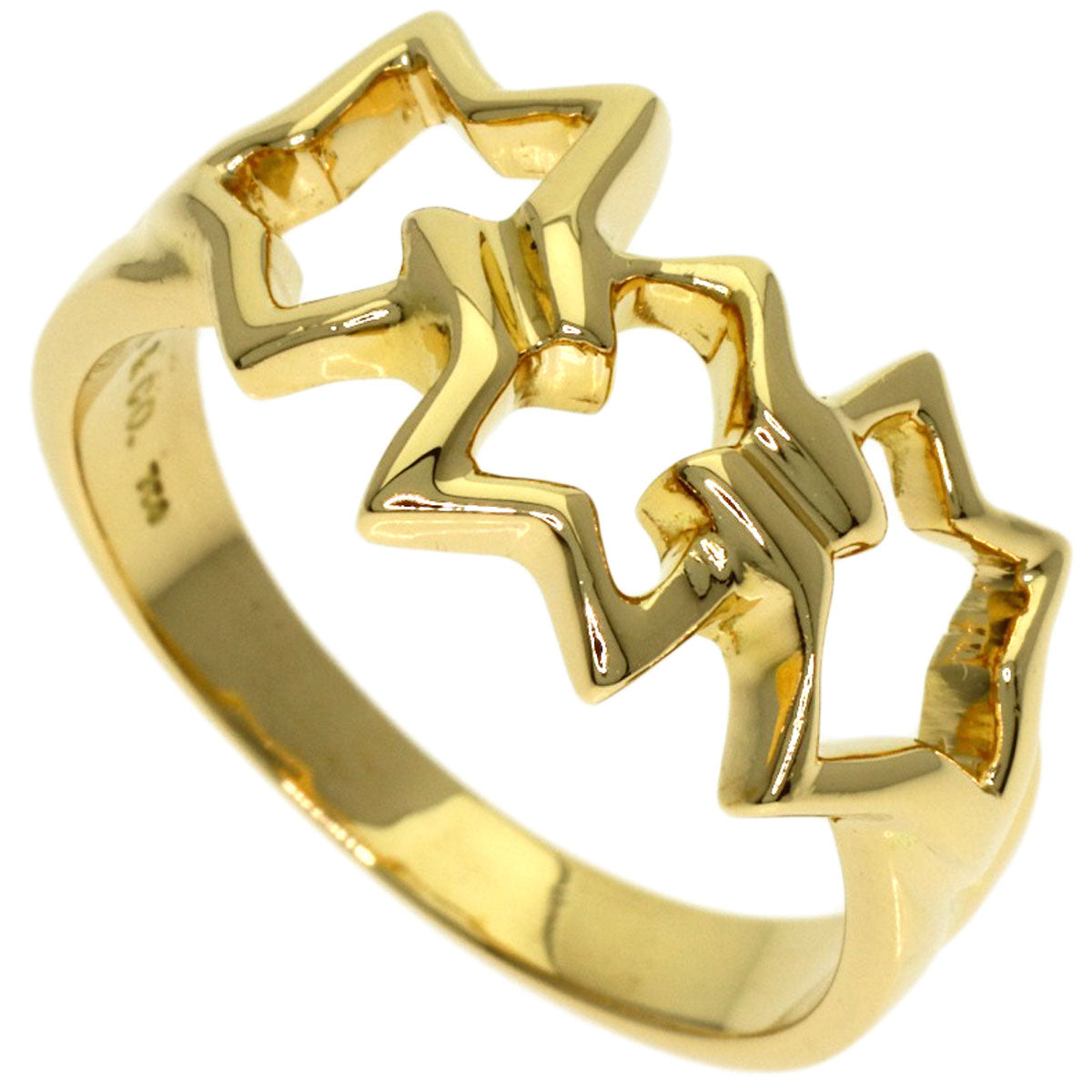 TIFFANY&Co. Triple star Ring K18 Yellow Gold Ladies [Used]