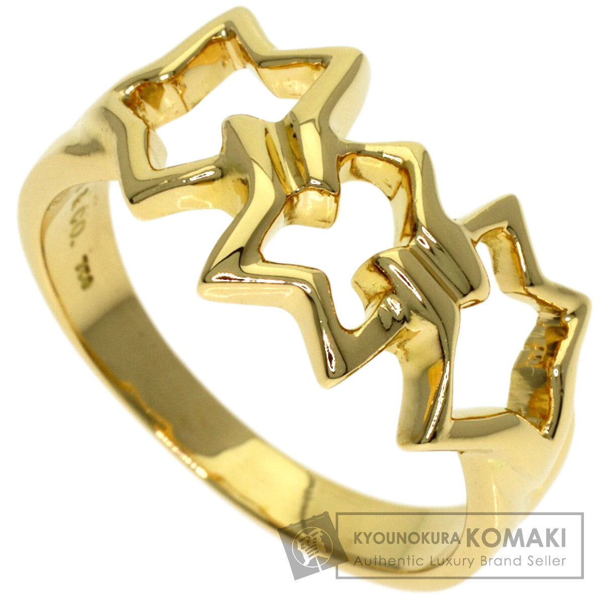 TIFFANY&Co. Triple star Ring K18 Yellow Gold Ladies [Used]