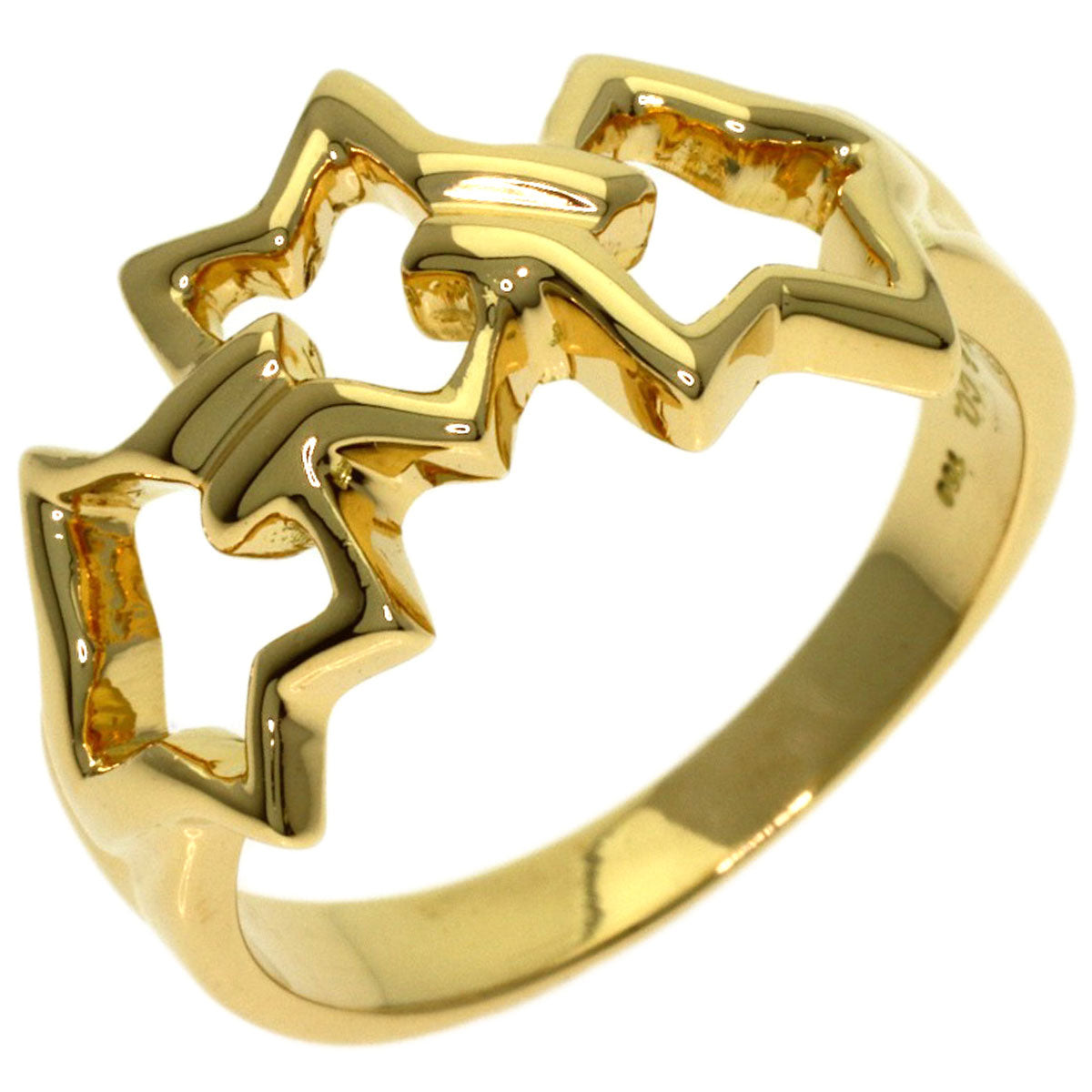 TIFFANY&Co. Triple star Ring K18 Yellow Gold Ladies [Used]