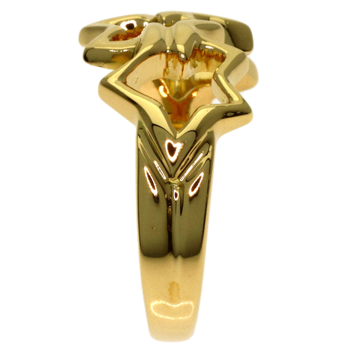 TIFFANY&Co. Triple star Ring K18 Yellow Gold Ladies [Used]