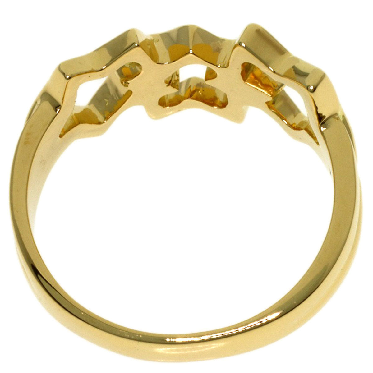 TIFFANY&Co. Triple star Ring K18 Yellow Gold Ladies [Used]