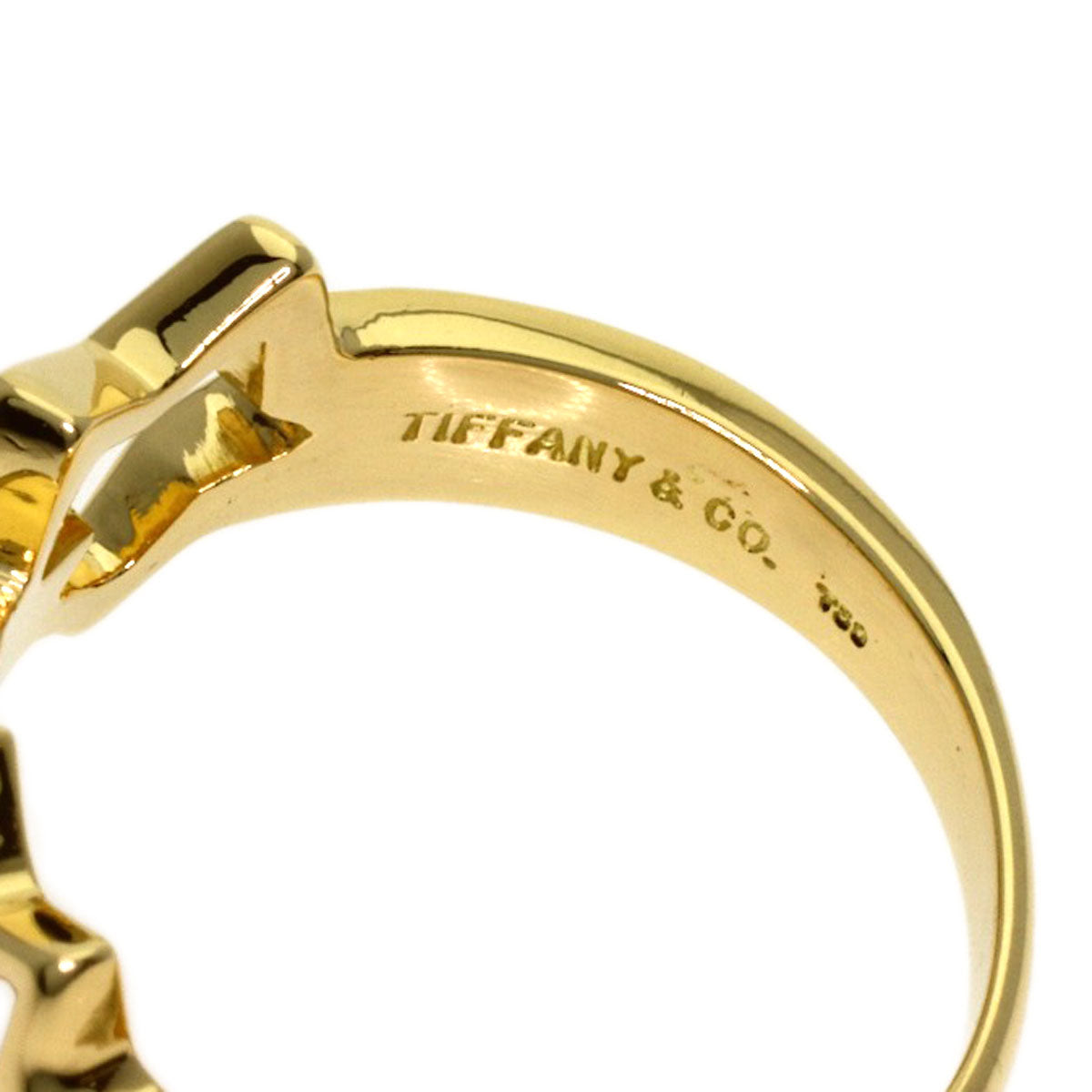 TIFFANY&Co. Triple star Ring K18 Yellow Gold Ladies [Used]
