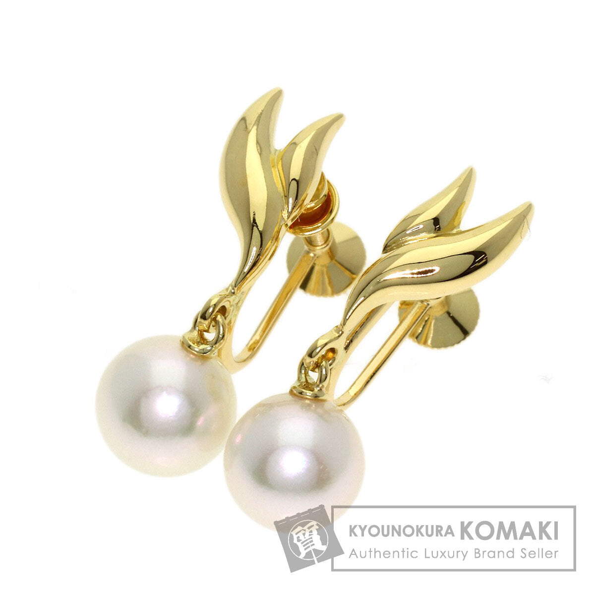 MIKIMOTO Pearl Pearl Earring K18 Yellow Gold Ladies [Used]