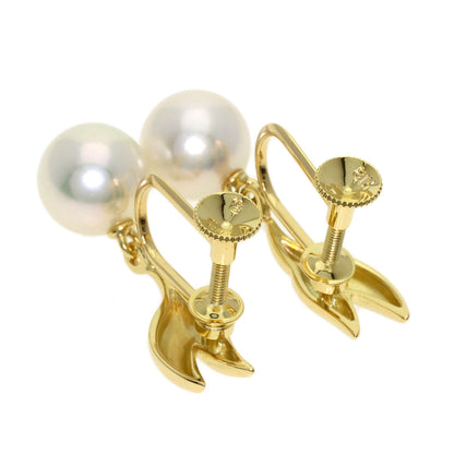 MIKIMOTO Pearl Pearl Earring K18 Yellow Gold Ladies [Used]