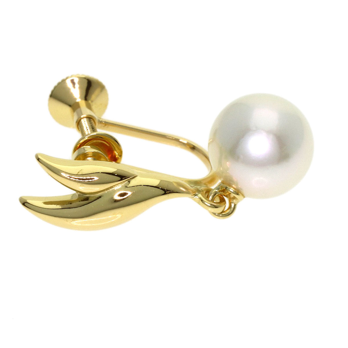 MIKIMOTO Pearl Pearl Earring K18 Yellow Gold Ladies [Used]