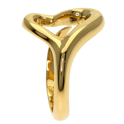 TIFFANY&Co. Open heart Ring K18 Yellow Gold Ladies [Used]