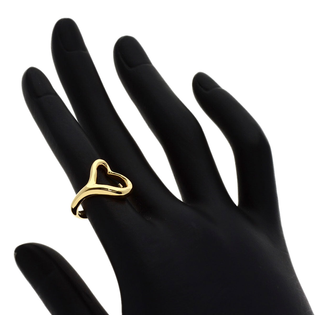 TIFFANY&Co. Open heart Ring K18 Yellow Gold Ladies [Used]